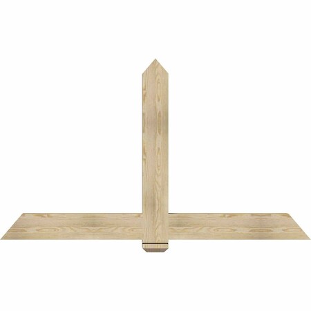 Ekena Millwork Eugene Rough Sawn Timber Gable Bracket, Douglas Fir, 72"W x 42"H x 4"D x 6"F, 14/12 Pitch GBW072X42X0406EUG00RDF